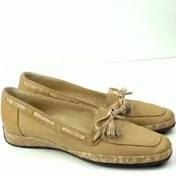 Amalfi Rangoni flats 7.5 N suede snake print Italy - Picture 2 of 8